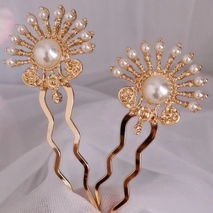 梦华录同款小钗子盘发簪 汉服发簪古典头饰品发饰古装排簪u形发钗