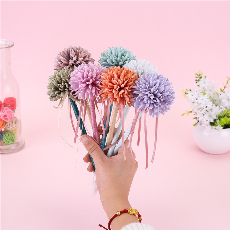 教师节开学礼物韩国创意仿真雏菊花笔圆珠笔婚礼签字笔送老师女