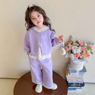 女童套裝 2025新款 洋氣時髦兒童秋裝 寶寶早秋巨好看衣服兩件套 秋季