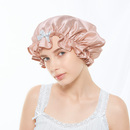 日本原单可爱真丝睡帽帽护发帽子家居月子帽桑蚕丝睡眠发套头巾