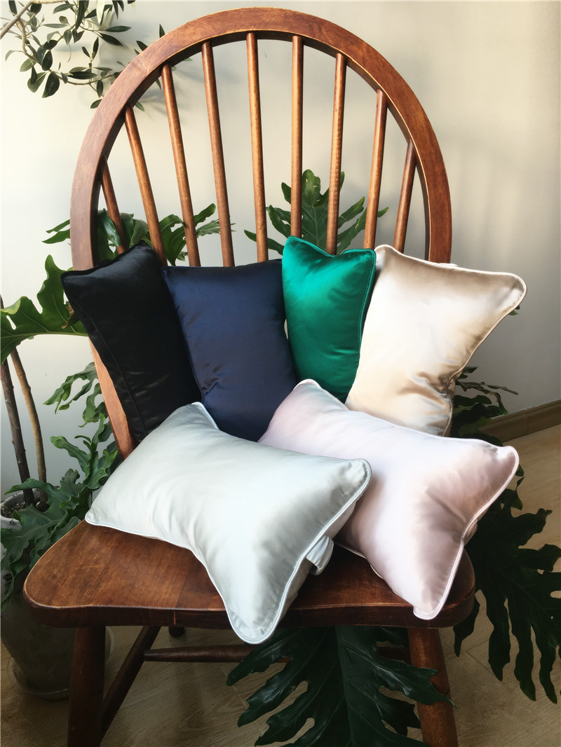 丝滑柔软车载颈枕真丝小枕头护发