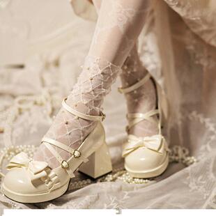 【芙蕾塔塔】原创lolita高跟鞋优雅粗跟单鞋甜美玛丽珍鞋女鞋