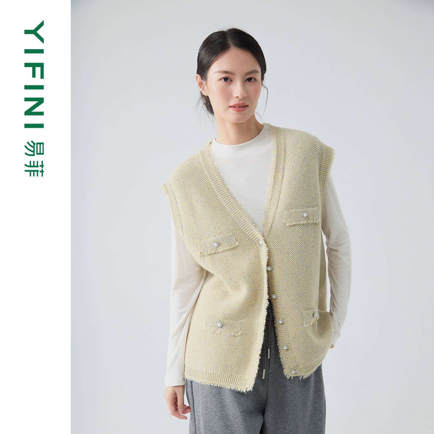 高级感气质百搭宽松针织衫马甲