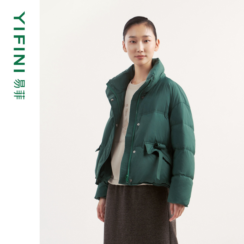 易菲时尚休闲简约设计感羽绒服