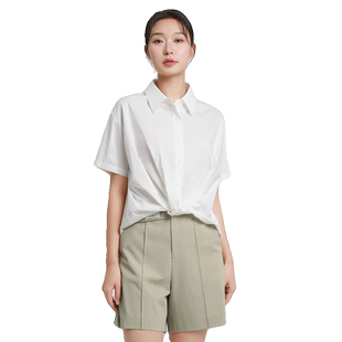 [专柜同款]Yifini/易菲时尚宽松套头翻领衬衫女夏装新款上衣