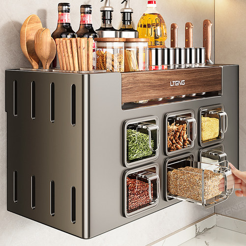 不锈钢厨房多功能置物架壁挂双用