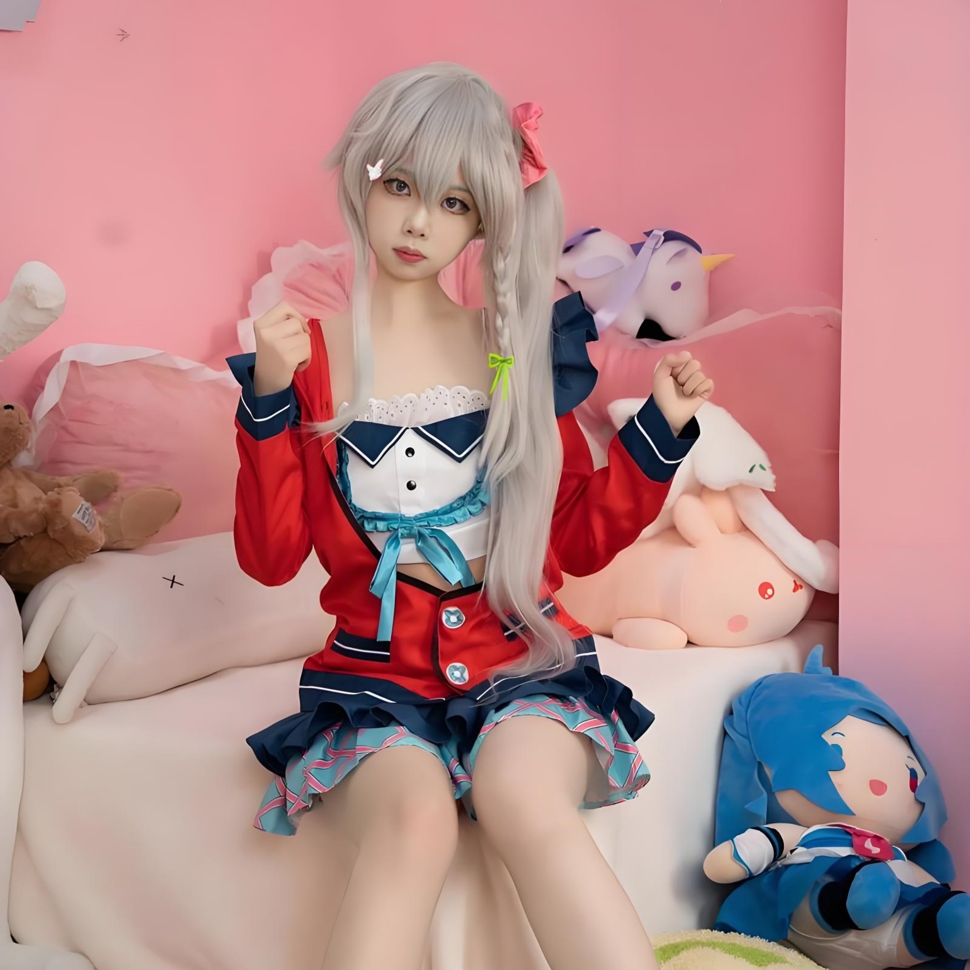 紫媗动漫9nine天色天歌天籁音新海天红外套 Cosplay服饰定制