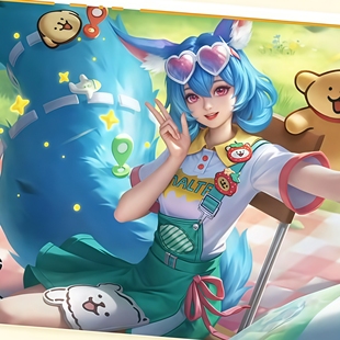 紫媗动漫cos王者荣耀 妲己 线条小狗 联动战令皮肤cosplay妲己