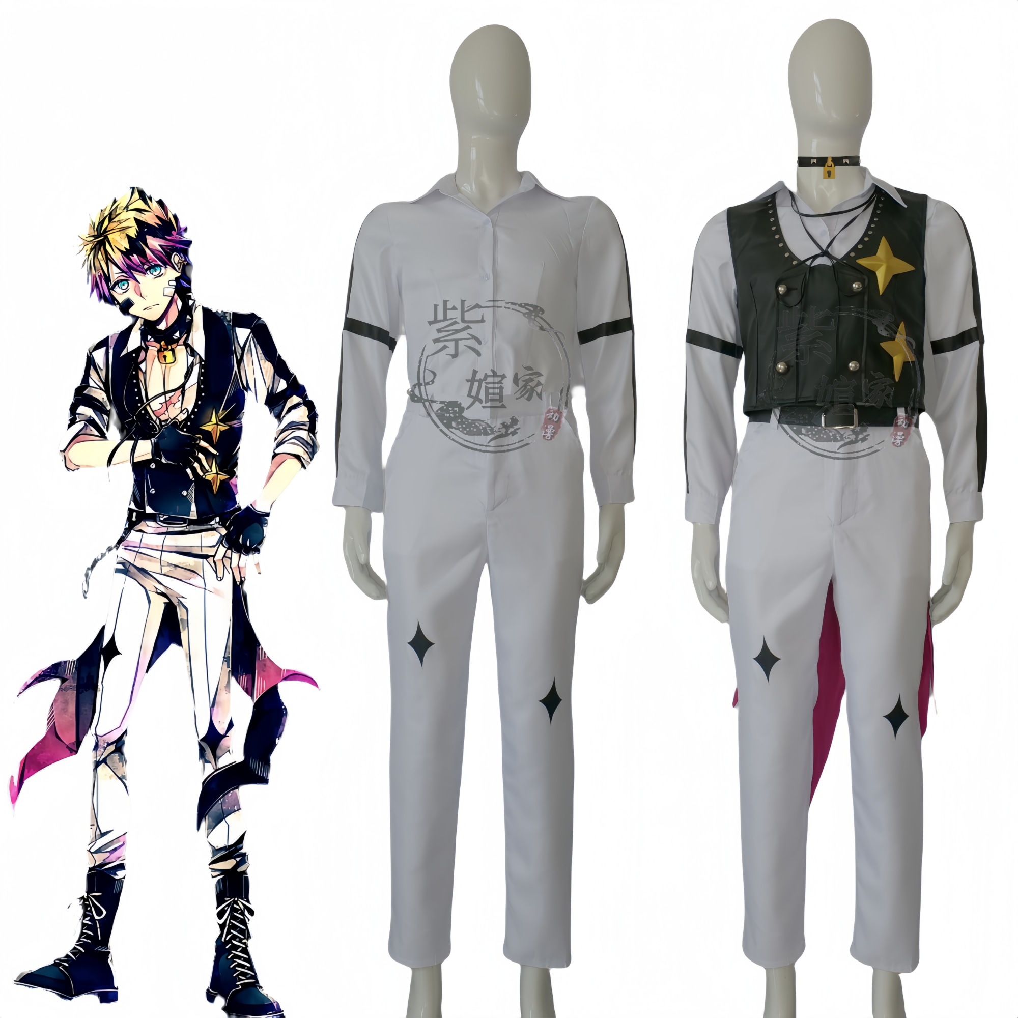 紫媗动漫恶魔执事与黑猫罗诺芳登演出服Cosplay服饰定制