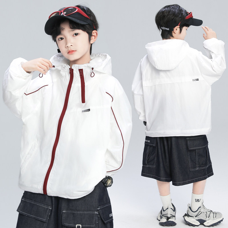 男童夏季防晒服外套2026新款儿童轻薄防晒衣中大童男孩冰丝空调服