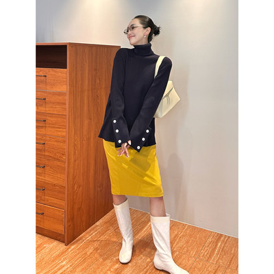 AME蜜柠开叉裙佳姐美学