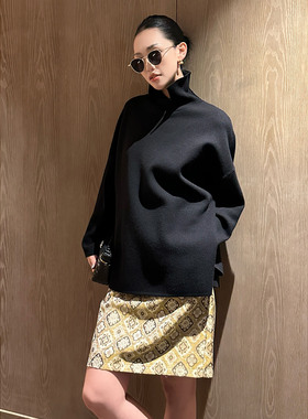 AME 缃叶宝相花裙 中式意境敦煌系列四季半裙显瘦短裙直筒半身裙