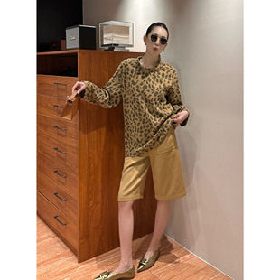 直筒休闲裤 可持续时髦力量线条毛呢口袋中裤 五分 驼金周刊裤 紫紫