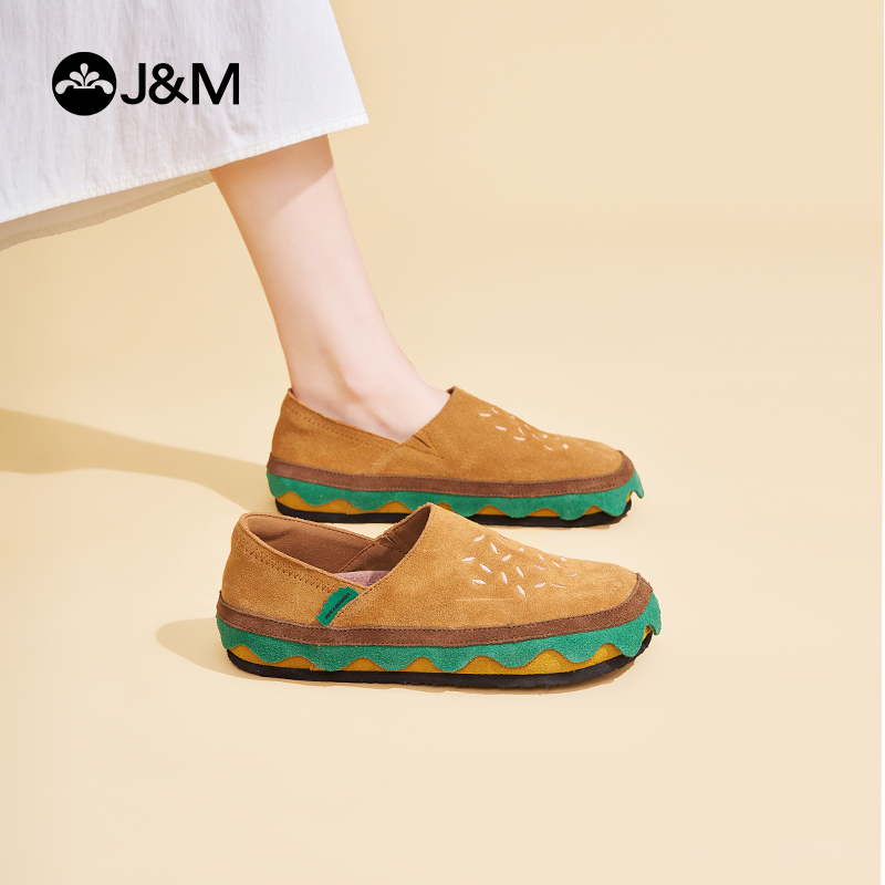 快乐玛丽乐福鞋2025新款厚底帆布鞋女增高显瘦透气百搭休闲女鞋子