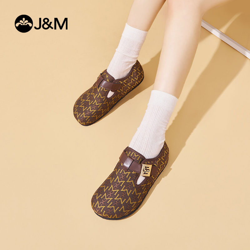 快乐玛丽勃肯鞋女2025秋季新款一脚蹬休闲全包博肯防滑平底单鞋女