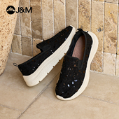 快乐玛丽单鞋 网纱透气懒人一脚蹬厚底休闲健步鞋 女2026夏季 新款