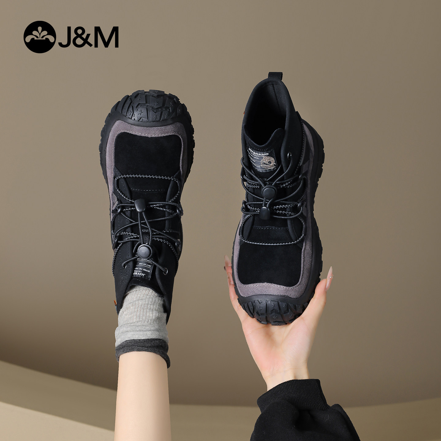 快乐玛丽时装靴女2026春季新款防滑厚底马丁靴户外踢不烂大黄靴女,女鞋,时装靴,淘宝优惠券,粉丝福利购,淘宝优惠卷