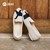 女2026春季 新款 软底飞织一脚蹬王妃鞋 快乐玛丽浅口单鞋 通勤懒人鞋