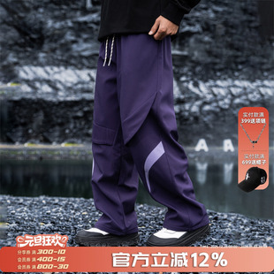 女机能直筒休闲裤 男2025秋冬季 裤 小彬国潮户外徒步加绒防泼水工装