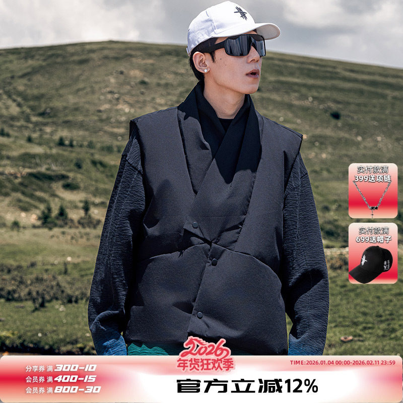 AOGZ三防羽绒服马甲男女秋冬2025新款情侣白鸭绒坎肩外套外穿背心