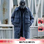 小彬国潮工装 可拆卸连帽棉衣外套男女中长款 宽松休闲加厚保暖棉服