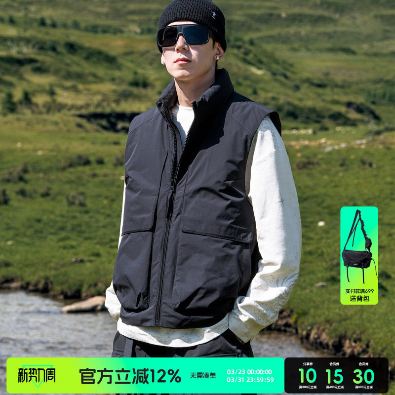 AOGZ羽绒马甲2025新款男女冬季加厚保暖背心户外外穿运动马夹外套