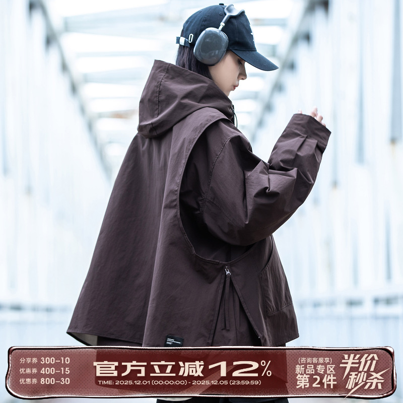 假两件工装休闲夹克冲锋衣