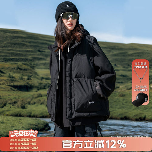 AOGZ新款保暖加厚宽松羽绒马甲