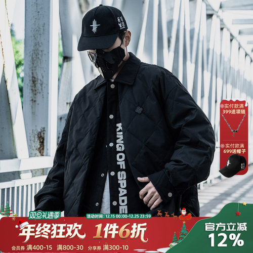 AOGZ国潮牌假两件羽绒服男生冬季新款休闲轻薄白鸭绒衬衫情侣外套