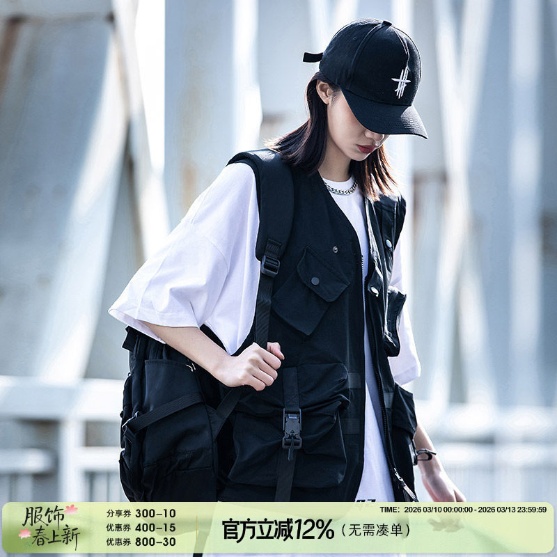 AOGZ工装马甲男女夏季新款摄影薄款战术坎肩多口袋机能风钓鱼背心