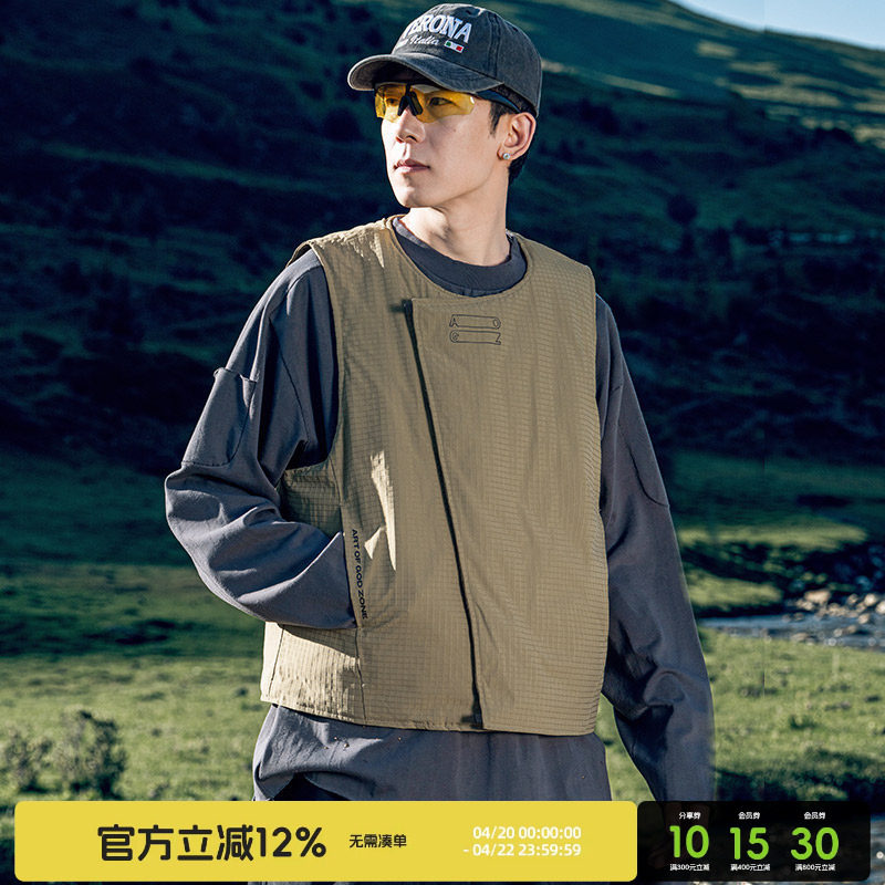 AOGZ工装羽绒马甲2025新款男士轻薄外穿防寒保暖背心坎肩女外套潮