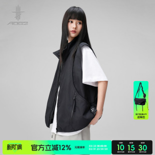 坎肩外套 立领背心户外无袖 AOGZ国潮牌机能工装 马甲男女生春夏新款