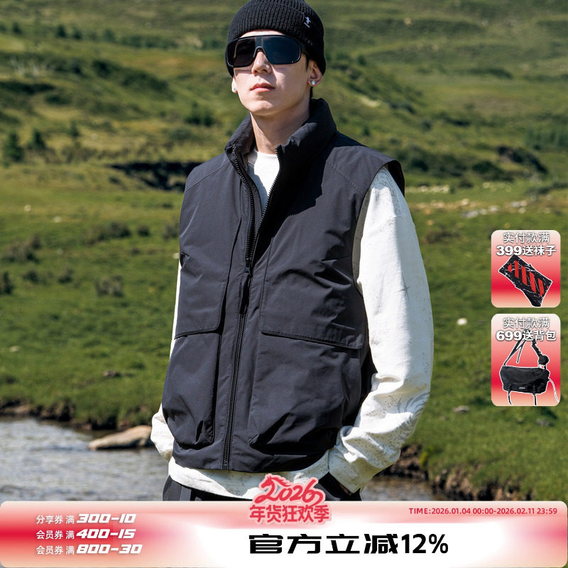 AOGZ羽绒马甲2025新款男女冬季加厚保暖背心户外外穿运动马夹外套