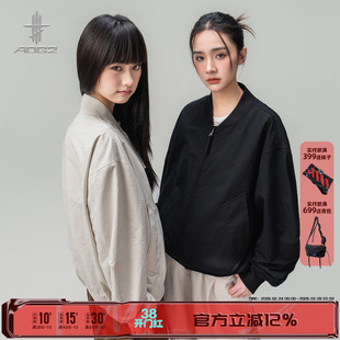 AOGZ美式高街短款飞行员夹克男女2026春季新款宽松bomber外套上衣
