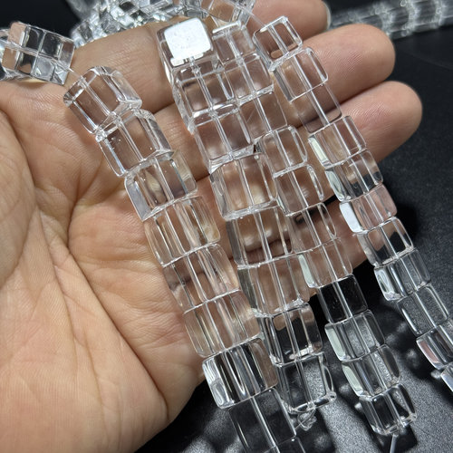 白水晶白水晶巴西立体方型散珠