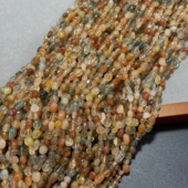小号 约4 5mm天然彩发晶原石散珠子半成品DIY项链手链流苏配珠隔