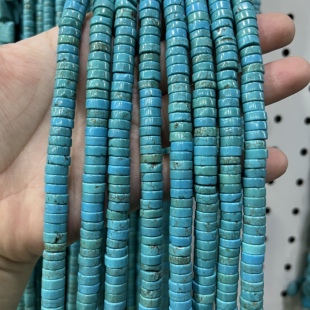 6mm/8mm松石直切隔片散珠半成品一条38厘米配珠Diy手工串珠