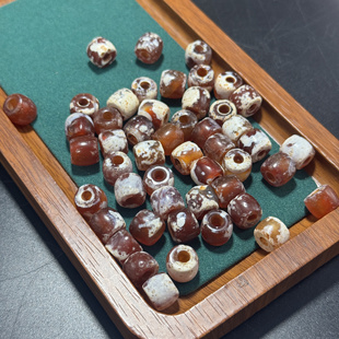 约11*9mm天然奶皮钙化玛瑙桶珠珠隔片散珠手链项链配饰diy手串珠