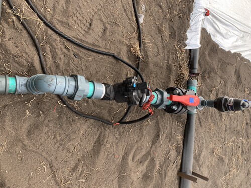 63管2吋DN50温室大棚滴灌远程控制灌溉电磁阀使用案例电压AC24V