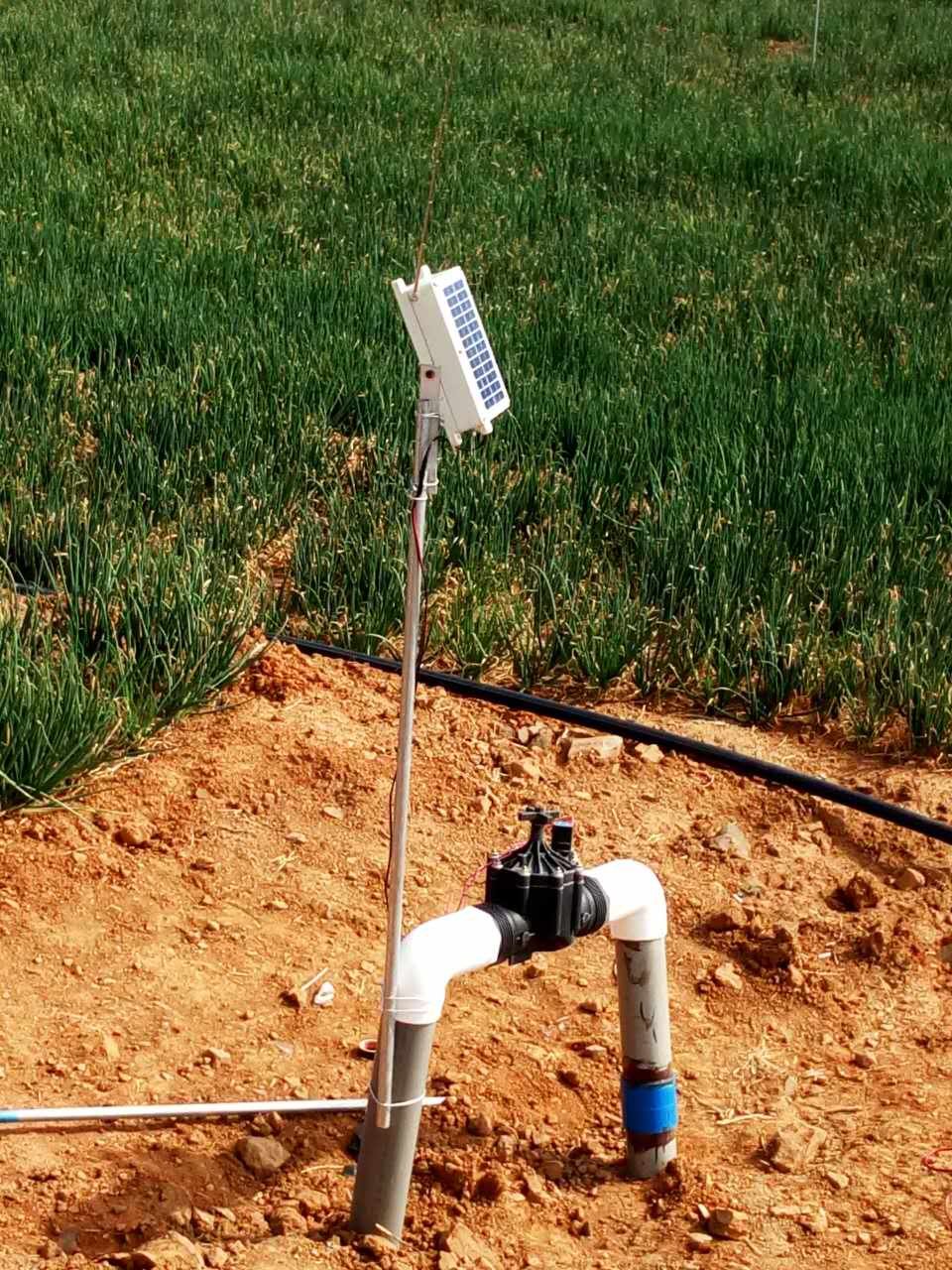 智能灌溉系统中太阳板供电网络摇控电磁阀3寸90管DN80带信号反馈