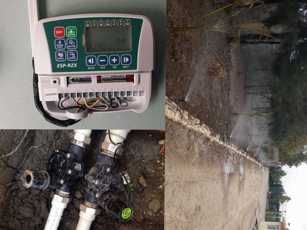 一台4站控制器，4个1寸电磁阀 10个ACC04喷头 10个千秋架