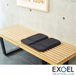 缓解疲劳透气 日本 办公室汽车用坐靠垫 Exgel 可折叠便携带 家用