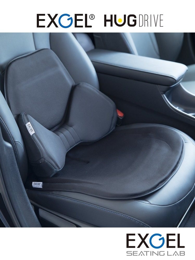 Japan direct mail EXGEL car seat cushion waist support latex support waist relief fatigue breathable cushion