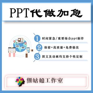 加急PPT制作设计代做PPT模板美化商务竞聘PPT支持加急定制熊姑娘