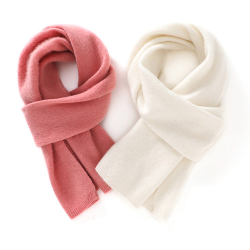 Cashmere山羊绒男女儿童宝宝小围巾薄款秋冬季保暖针织小围脖护颈