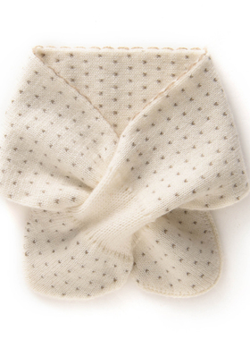 秋冬围脖cashmere山羊绒儿童宝宝男童女童婴幼针织保暖穿孔小围巾