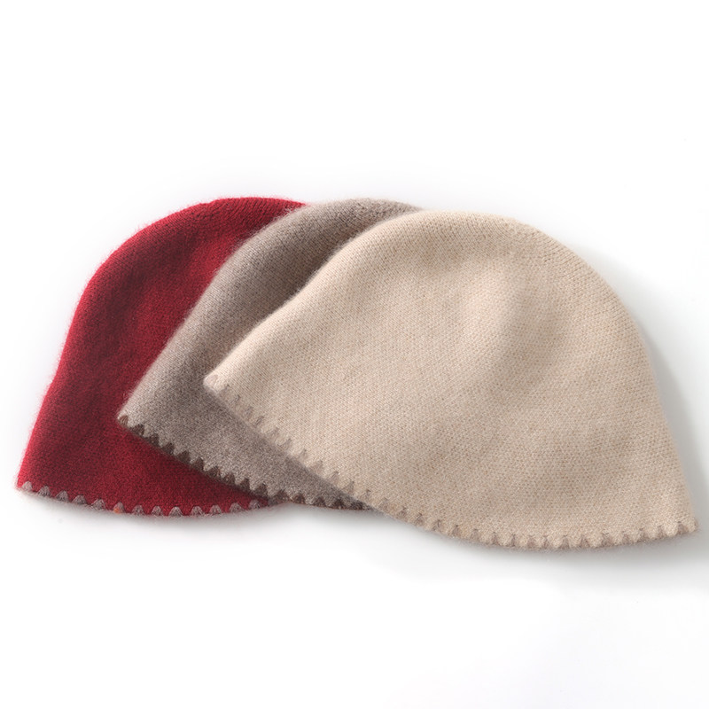 cashmere意单客供 双绣线山羊绒帽子女显脸小秋冬季渔夫帽盆帽潮,服饰配件/皮带/帽子/围巾,帽子,淘宝优惠券,粉丝福利购,淘宝优惠卷