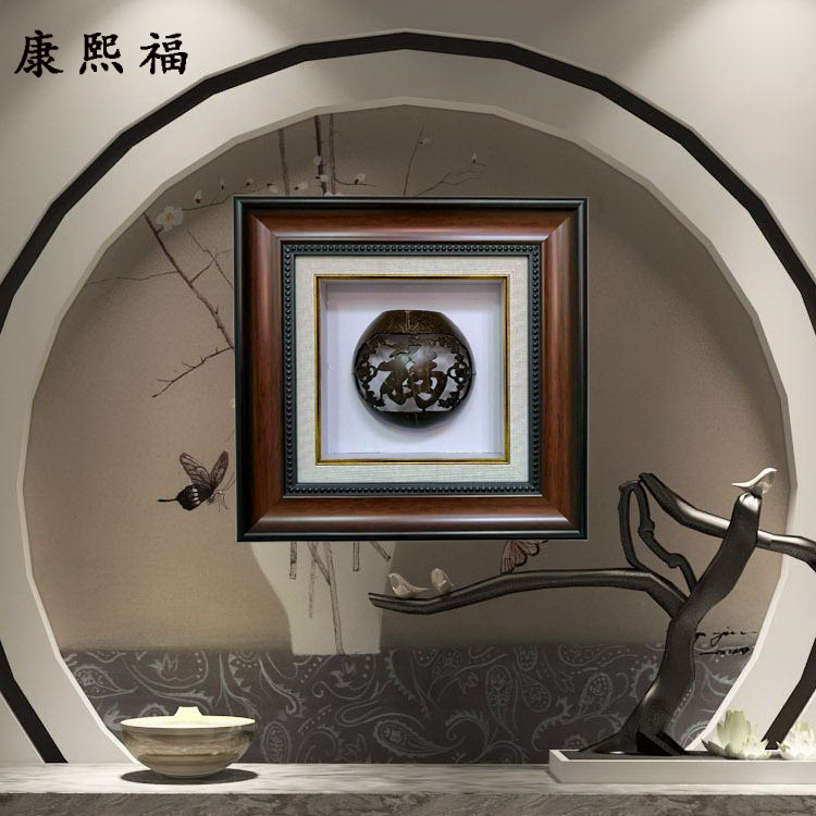 海南特色手工椰雕装饰画