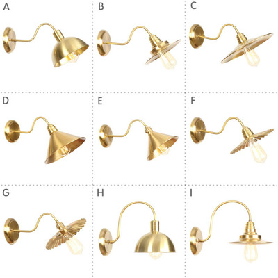 复古欧式风酒吧餐厅纯铜壁灯