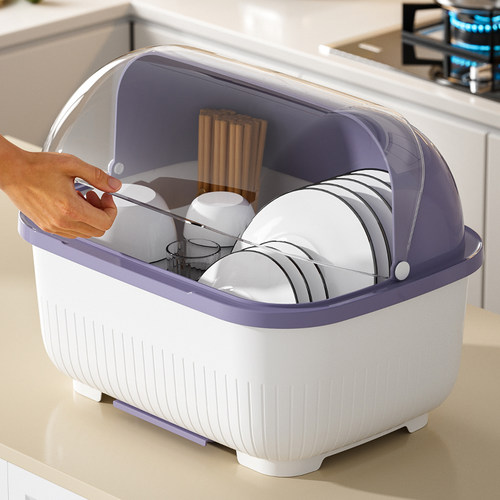 碗柜家用碗筷收纳盒收纳沥水架